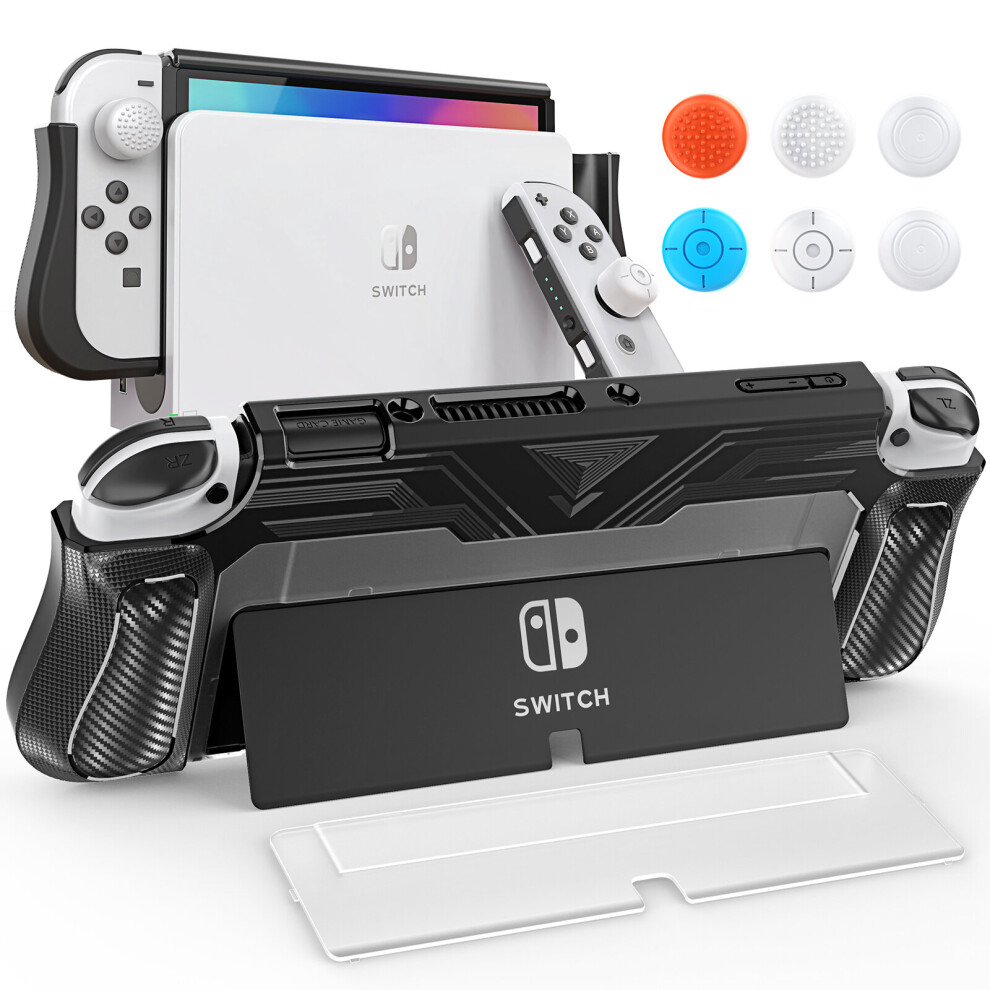 HEYSTOP Switch OLED Case Dockable Compatible with Nintendo Switch OLED