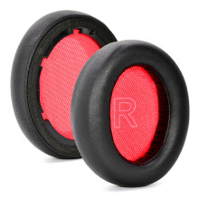 (Black red) 1Pair Ear Cushion Cover Earpads for Anker -Soundcore Life Q10 / Q10BT headphones