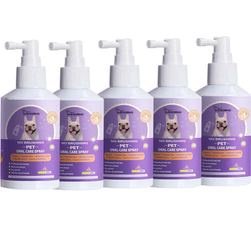 (5PCS) 5/3/1PCS Pet Oral Cleanse Spray Dogs Cats Teeth Clean Pet Supplies