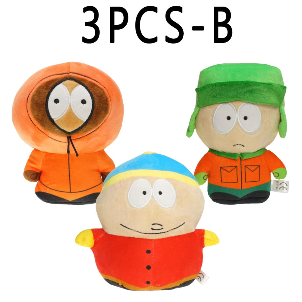 (3PCS-B) 3/1PCS South North Park Plush Toys,Anime Cartoon Stuffed Animals