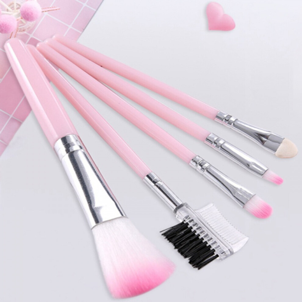 Veeki 5 Makeup Brushes Makeup Brush Set Premium Synthetic Foundation Concealers Eye Shadows Make Up Brushes Set