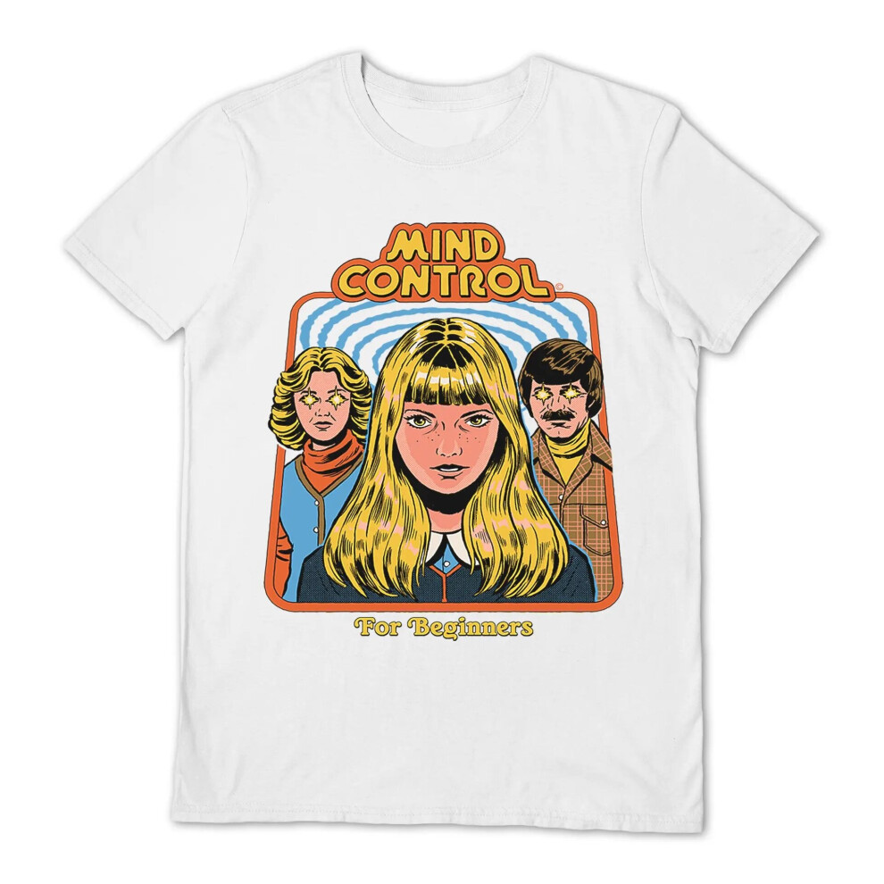 Steven Rhodes (Medium) "Mind Control For Beginners" T-Shirt White