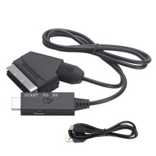 SCART to HDMI Converter - Plug & Play, USB-Powered, 1080p60 / 720p60 Output, No Driver Needed, Works with VHS/VCR/DVD on HDMI TV