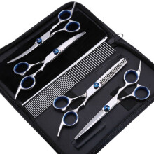 Hair Professional Straight Curved Scissors Set Pet Grooming Stainless Steel