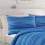 (King) Leon Blue Stripe Duvet Cover Set Modern Fresh Bedding 2