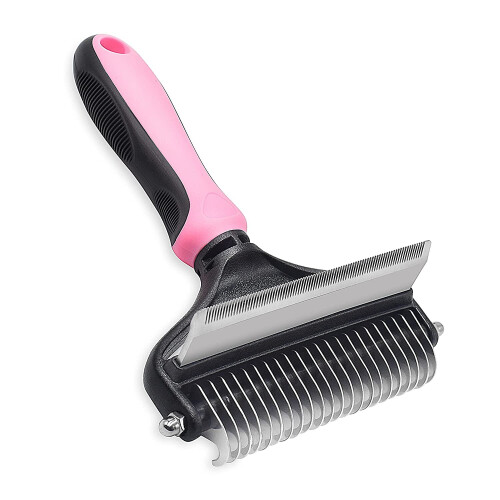 Undercoat Rake, Grooming Brush Professional for Long Haired Dogs & Cats