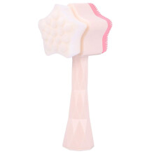 Silicone Face Scrubbers Star Shaped Exfoliator Brush with Handle Face Cleansing Brush