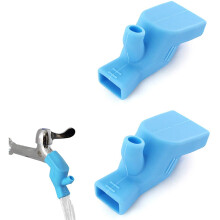 2Pcs Silicone Faucet Extender Food-Grade Water Spout Cover Tooth Brushing Gargle Hand Washing Extender for Home Bathroom Kitchen Sink (Blue)