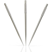 3 Pack Stainless Steel Metal Toothpicks - Reusable Toothpicks with Knurled Grip