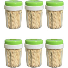 Bamboo Wooden Toothpicks (3000 Bulk Pack) - Round, Strong, Splinter-free