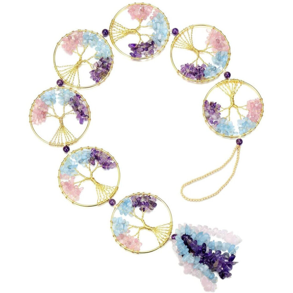 Tree of Life Chakra Stones Healing Crystals Gemstones Wall Hanging Ornament Decoration Tassels-image-OPC-PBJD6HM-NEW