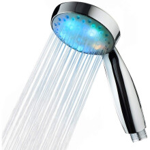 Led Shower Head 7 Color Changing Automatically Light Up Shower Head Polished Chrome (no hose)