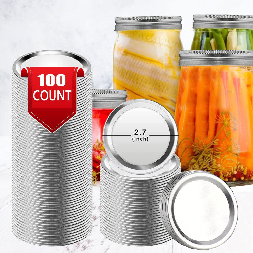 Regular Mouth Mason Jar Lids,Canning Lids for ,Kerr Jars,Split-Type Lids Leak Proof,Airtight Seal Features, Metal Mason Jar Lids for Canning,Food Grad