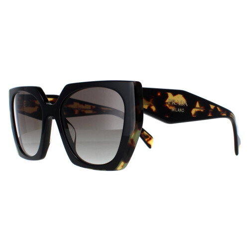 Prada Prada Sunglasses PR15WS 3890A7 Black and Medium Tortoise Light Grey Gradient 1