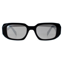 Prada Sunglasses PR17WS 1AB2B0 Black Light Grey Mirror Silver