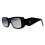 Prada Prada Sunglasses PR17WS 1AB2B0 Black Light Grey Mirror Silver 2