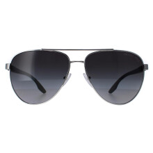 Prada Sport Sunglasses PS52YS 1BC06G Silver Grey Gradient Polarized