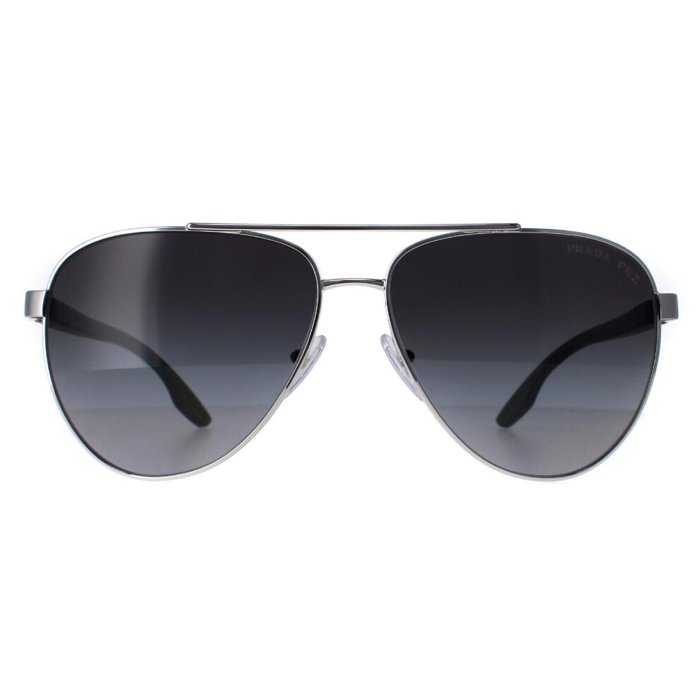 Prada Sport Sunglasses Ps52ys 1Bc06g Silver Grey Gradient Polarized