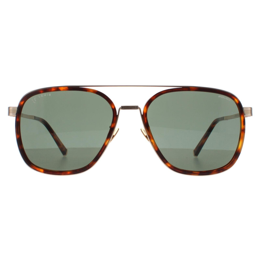 Police Sunglasses Splc49 Lewis 21 09Hw Shiny Red Havana Green Green,Red