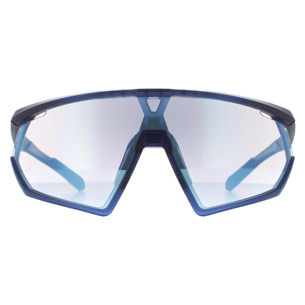Adidas Sunglasses Sp0001 91V Frosted Dark Blue Vario Azure Mirror Blue
