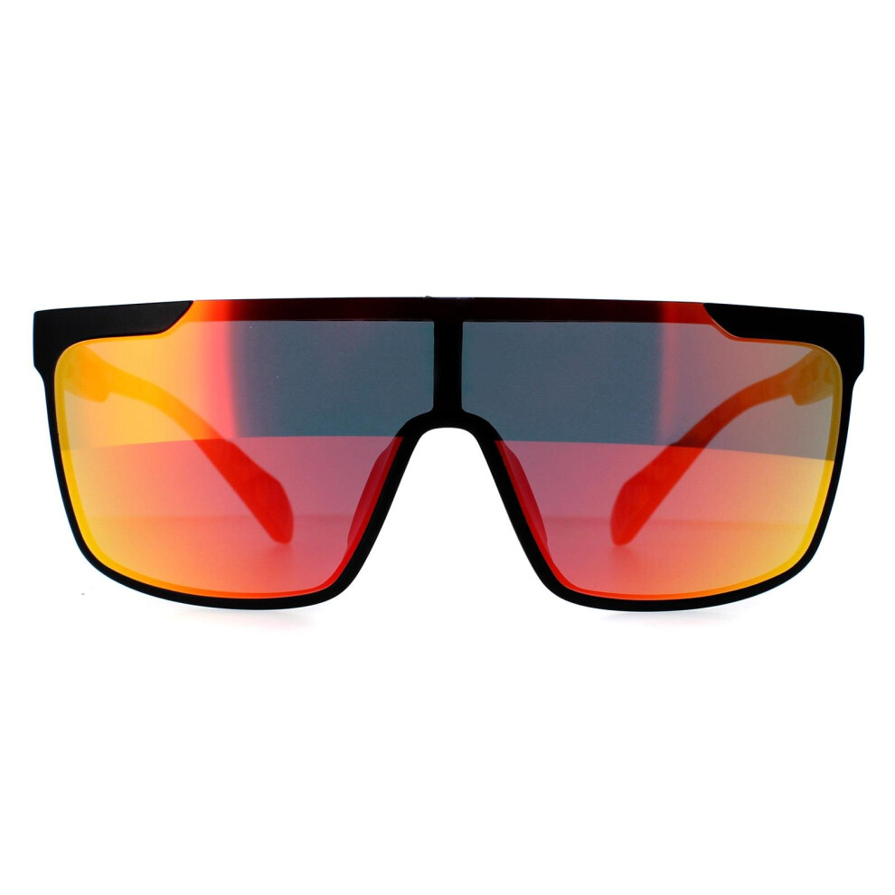 Adidas Sunglasses SP0020 02G Matte Black Orange Camo Contrast Mirror Red