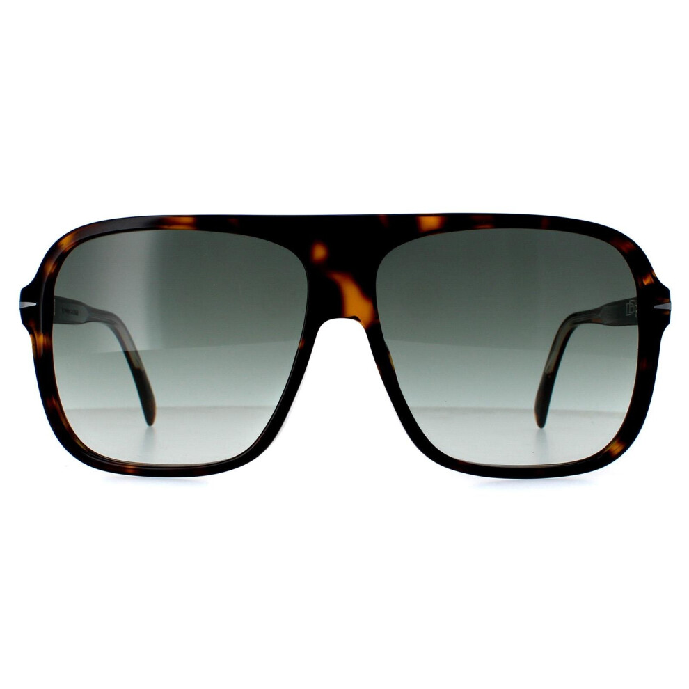 David Beckham Sunglasses DB7008/S 086 9K Dark Havana Green Gradient