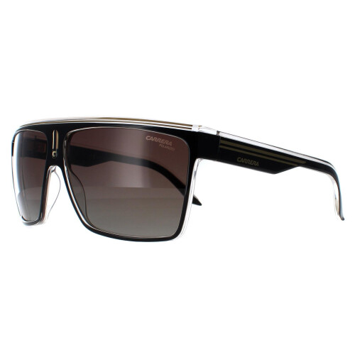 Carrera Carrera Sunglasses 22 2M2/LA Black Gold Brown Polarized 1