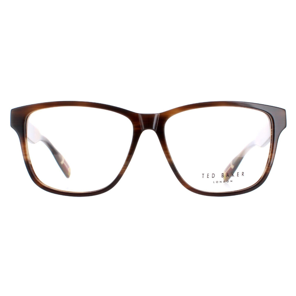 Ted Baker Brown/Beige Glasses Frames Tb8232 Efren 155 Horn Men