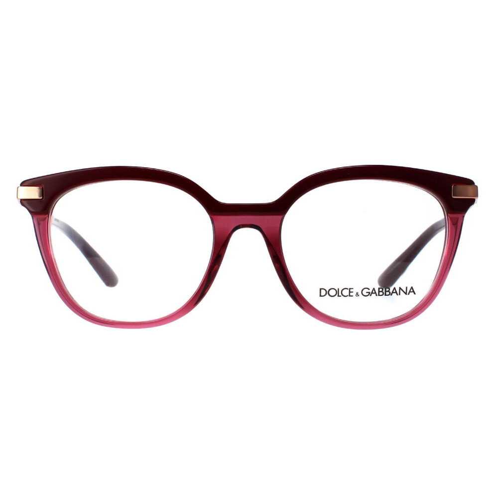 Dolce & Gabbana Glasses Frames DG3346 3247 Bordeaux Transparent Pink Gold