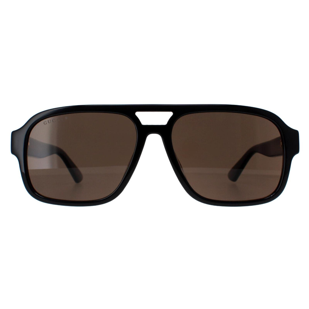 Gucci Sunglasses Gg1342s 002 Black Brown Polarised Black,Brown