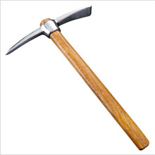 Garden Pick Hoe, Pickaxe Heavy Duty Pick Axe Hand Tool for Transplanting Digging Planting Loosening Soil Camping or Prospecting (40cm*21cm*3.1cm)