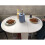 Drop Leaf Dining Table Small Oval Folding Space Saving Modern Breakfast Room 7