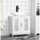 Under Sink Cabinet Bathroom Vanity Unit White Storage Shelf Modern Cupboard Unit 1
