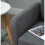 Small Grey Sofa 2 Seater Double Couch Retro Loveseat Modern Compact Fabric Seat 2