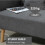 Small Grey Sofa 2 Seater Double Couch Retro Loveseat Modern Compact Fabric Seat 3
