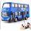 (blue) USB charging large double-decker bus toy 3