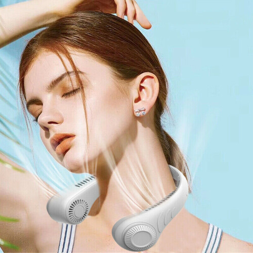 Hands-Free Nekventilator Hangende Bladloze Koelventilator USB Oplaadbaar 2