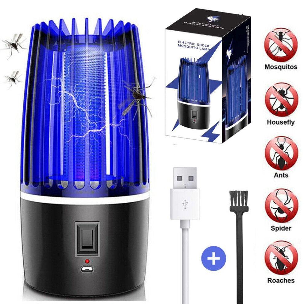 USB Electric Mosquito Killer Lamp Zapper Bug Fly Insect Trap UV Light