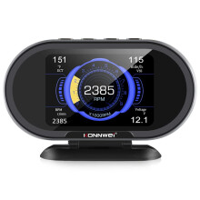KONNWEI KW206 Car OBD2 HUD Digital Meter All in One Automotive Trip Speedometer Water Temperature Fuel Pressure Tester for All 2003 and Newer Cars