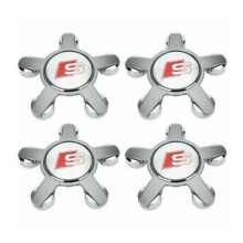 4X Audi Alloy Wheel Center Star Caps Badges A3 A4 A5 A6 A7 A8 135Mm