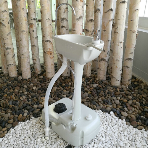 Portable Camping Sink Hand Wash Basin Stand w/Towel Holder