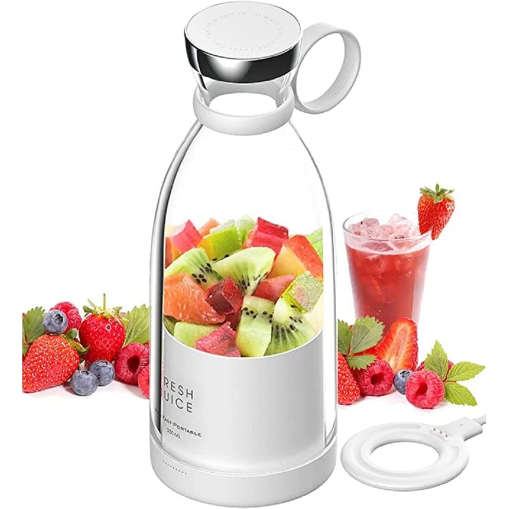 Portable Blender Smoothie Maker, 350ml (White)