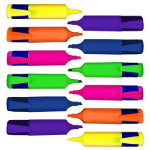 (3pk x 4) 8/12 Highlighter Pens in Handy Wallets 4 Colours