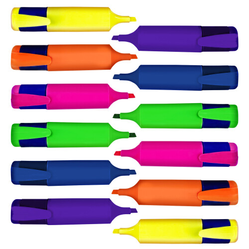 SOL (3pk x 4) 8/12 Highlighter Pens in Handy Wallets 4 Colours
