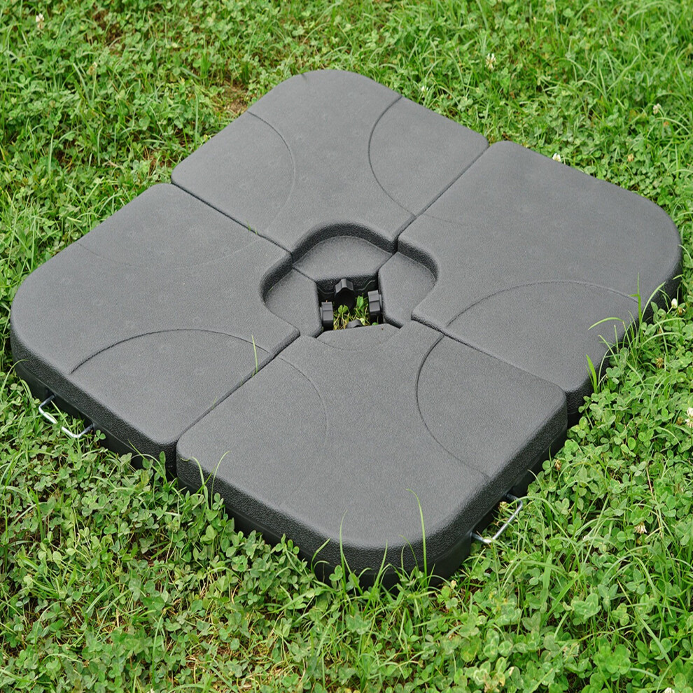 4 Piece Banana Cantilever Garden Patio Umbrella Parasol Base Weights