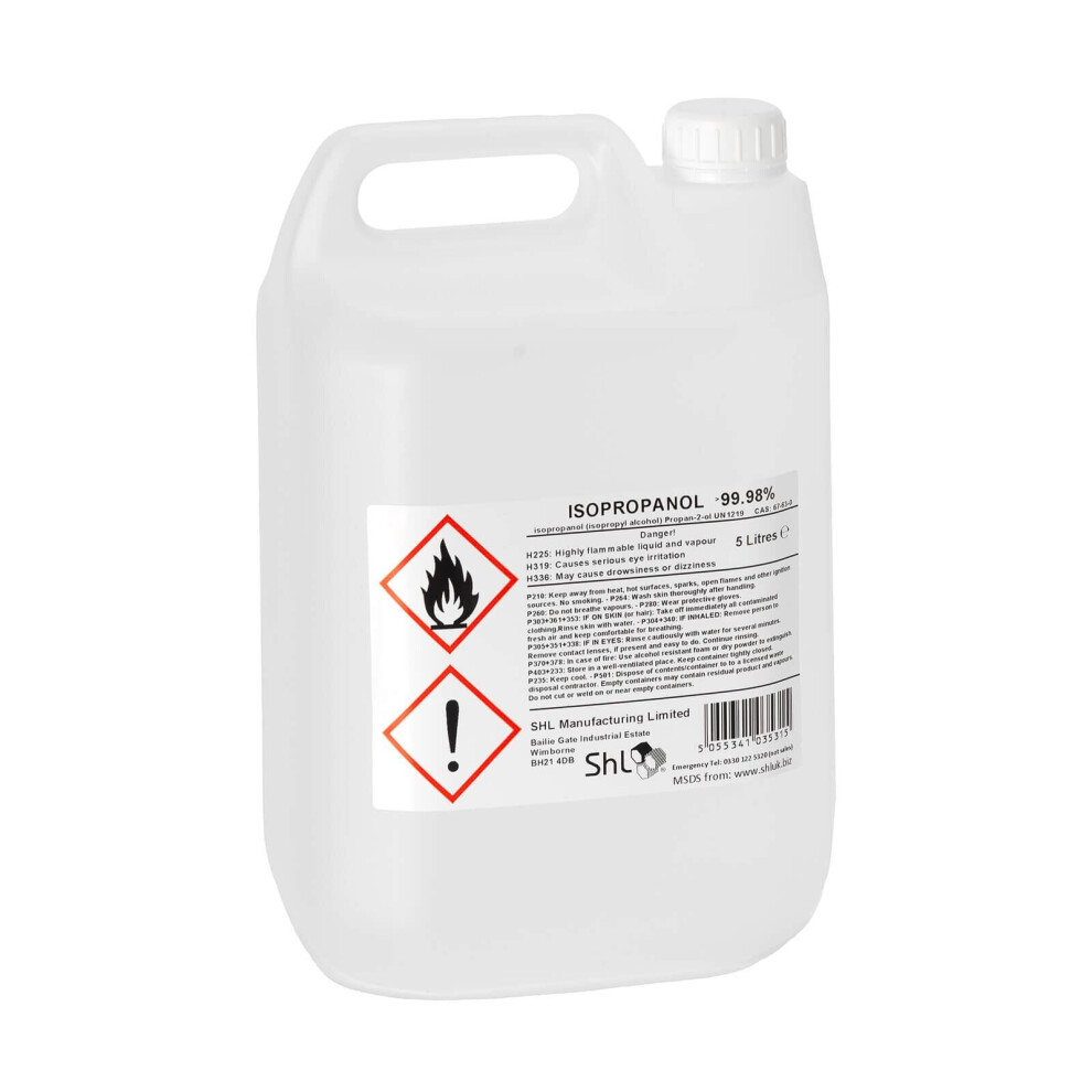 SHL 5 Litre (5000ml) Isopropanol (PHARMA GRADE) >99.98% (IPA)