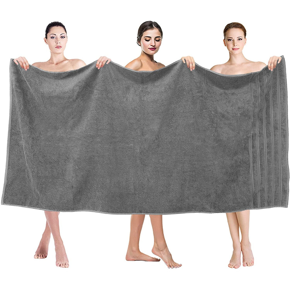 (Charcoal) Extra Large Super Jumbo Bath Sheet Towel 100% Egyptian Cotton Bath Sheets