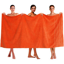 (Orange) Extra Large Super Jumbo Bath Sheet Towel 100% Egyptian Cotton Bath Sheets