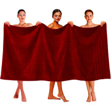 (Red) Extra Large Super Jumbo Bath Sheet Towel 100% Egyptian Cotton Bath Sheets