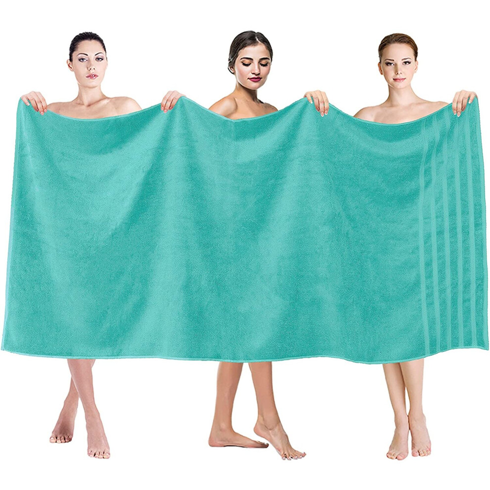 (Turquoise) Extra Large Super Jumbo Bath Sheet Towel 100% Egyptian Cotton Bath Sheets